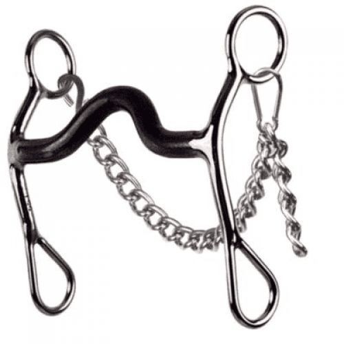 Circle R Reinsman Bit Reinsman Medium Port Bit Sweet Iron Bit w Curb Chain CR651