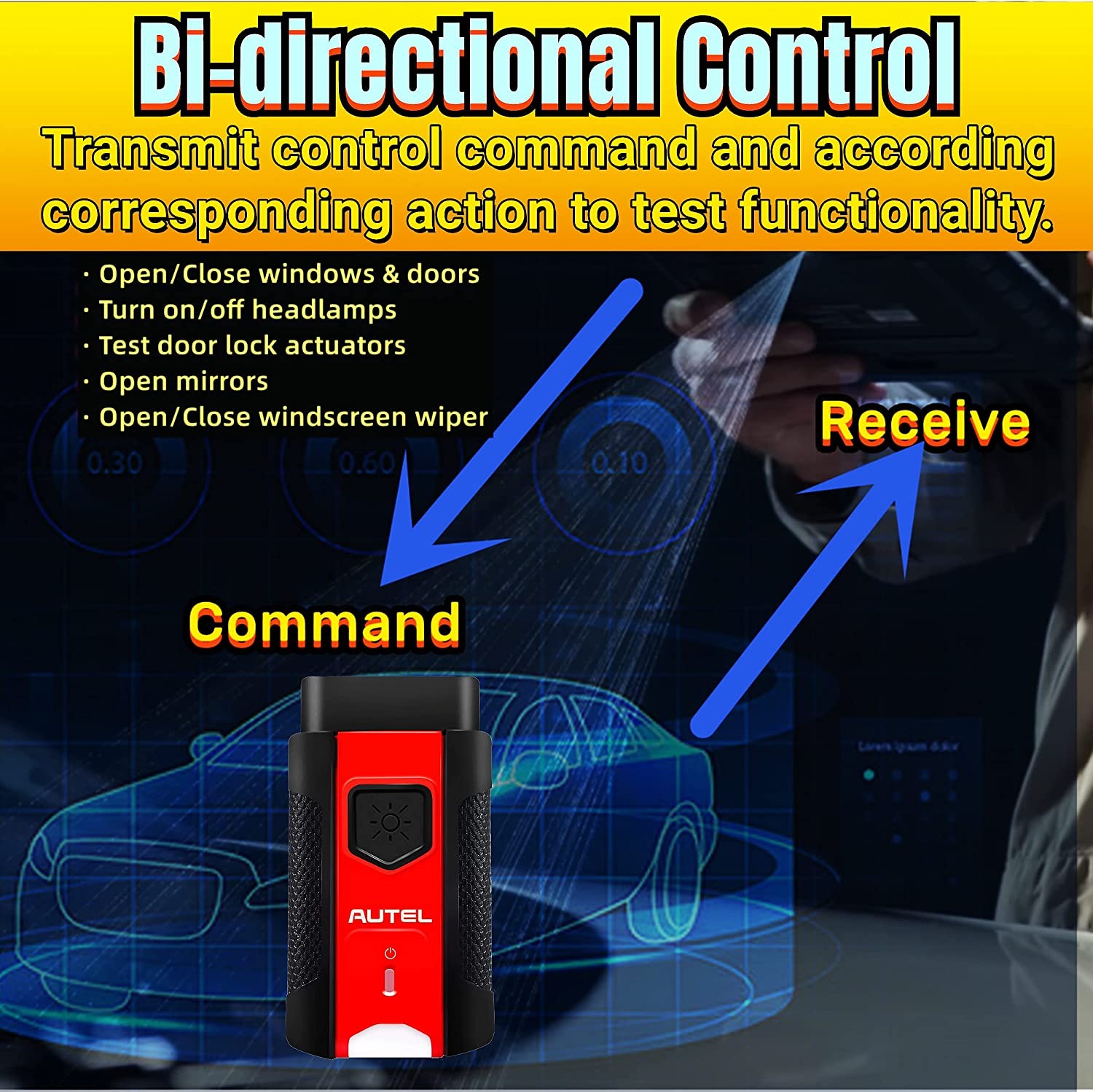 Autel MaxiVCI VCI V200 Bluetooth Diagnostic Interface For KM100 ITS600 MS906 Pro