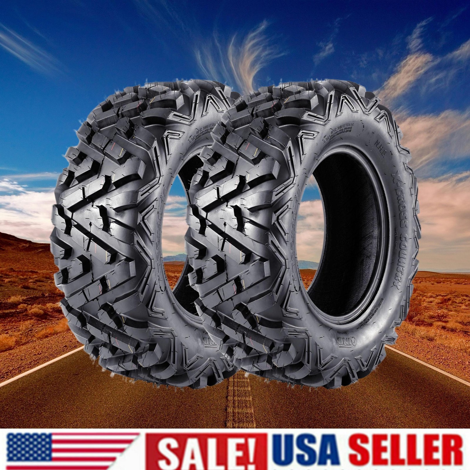 🔥2 Pack 18x9.50-8 18x9.50x8 18x9.5-8 Sport ATV Tires All Terrain AT 4 Ply Rated