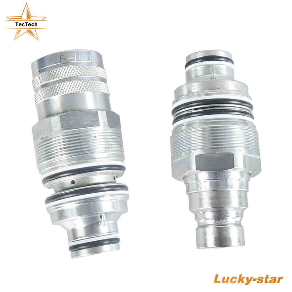 Male & Female Flat Face Coupler Kit  #6679837 6680018 For Bobcat T250,T300,T320