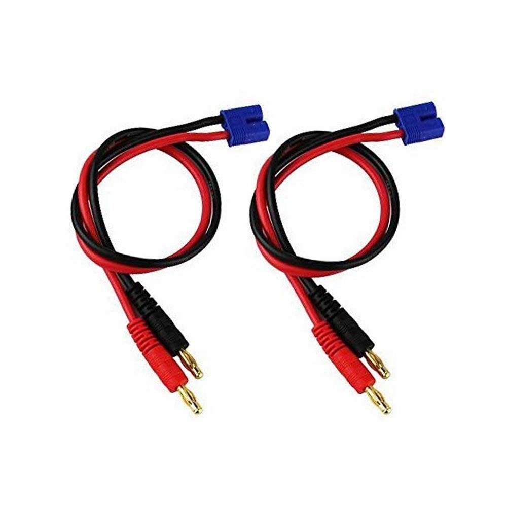 FLY RC 2pcs 4mm Male Banana Plug to EC2 Male Connector RC Balance Charge Lead...