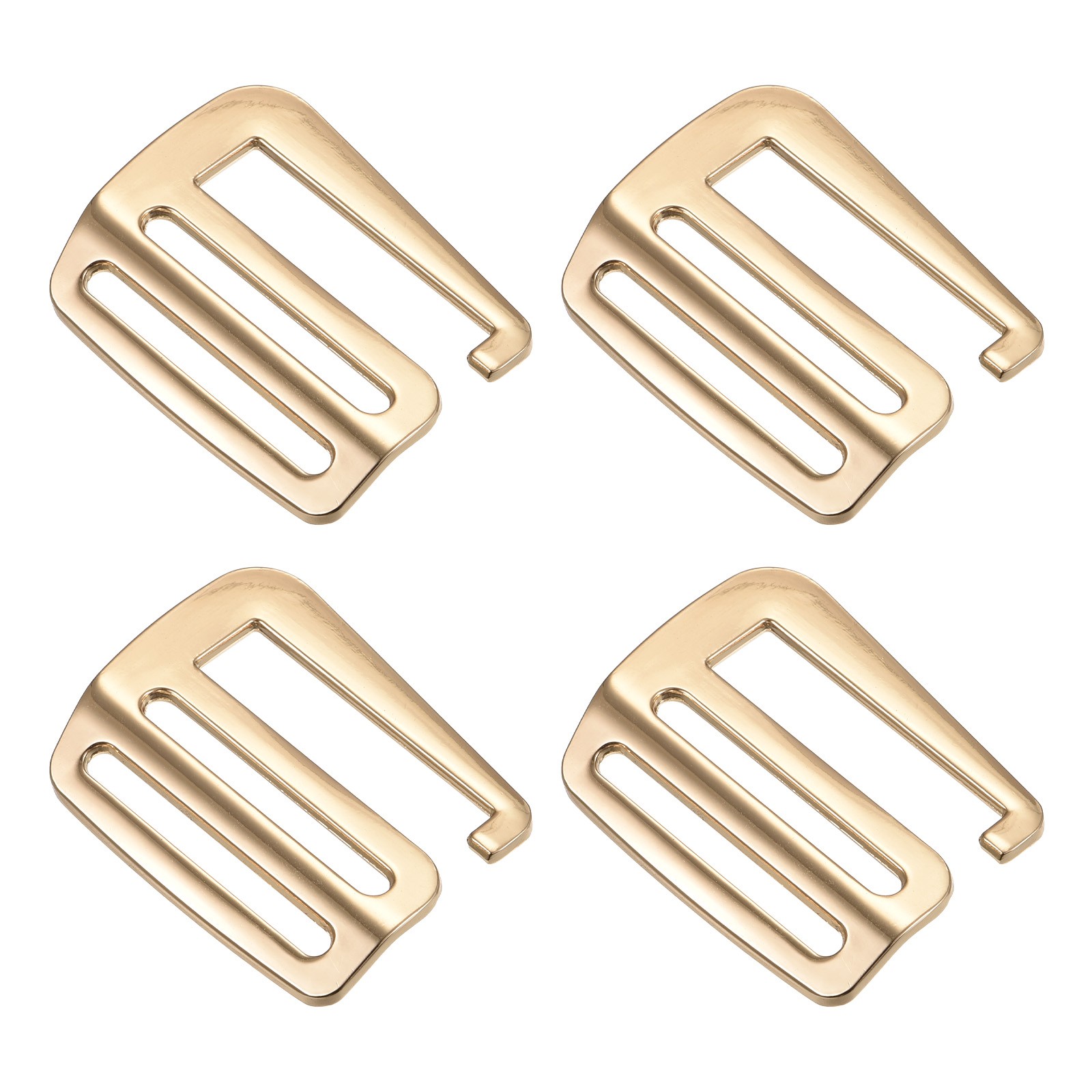 1.5" Webbing Release G Hook Buckle Adjusters for Backpack Strap, 4Pcs Gold