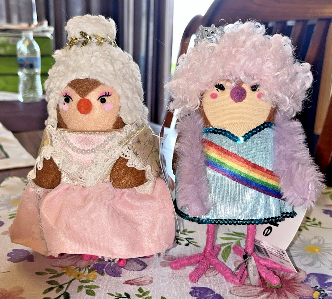 2025 TARGET PRIDE LGBTQ FEATHERLY FRIENDS FABRIC DRAG BIRDS - MRS. PRIDE & QUEEN