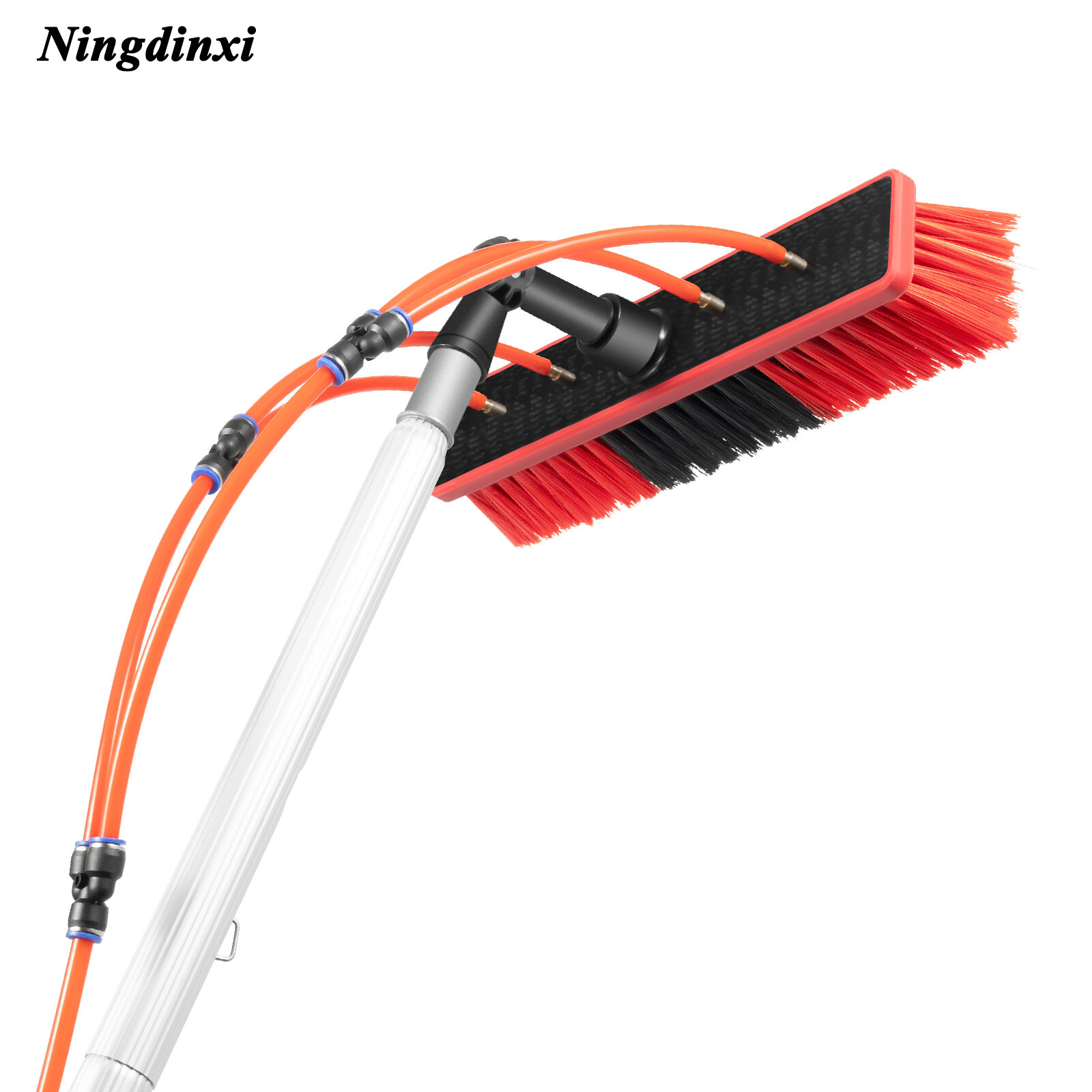 26FT Water Fed Pole Cleaning Brush Tool Kit For Window+Solar Panel Clean Washing