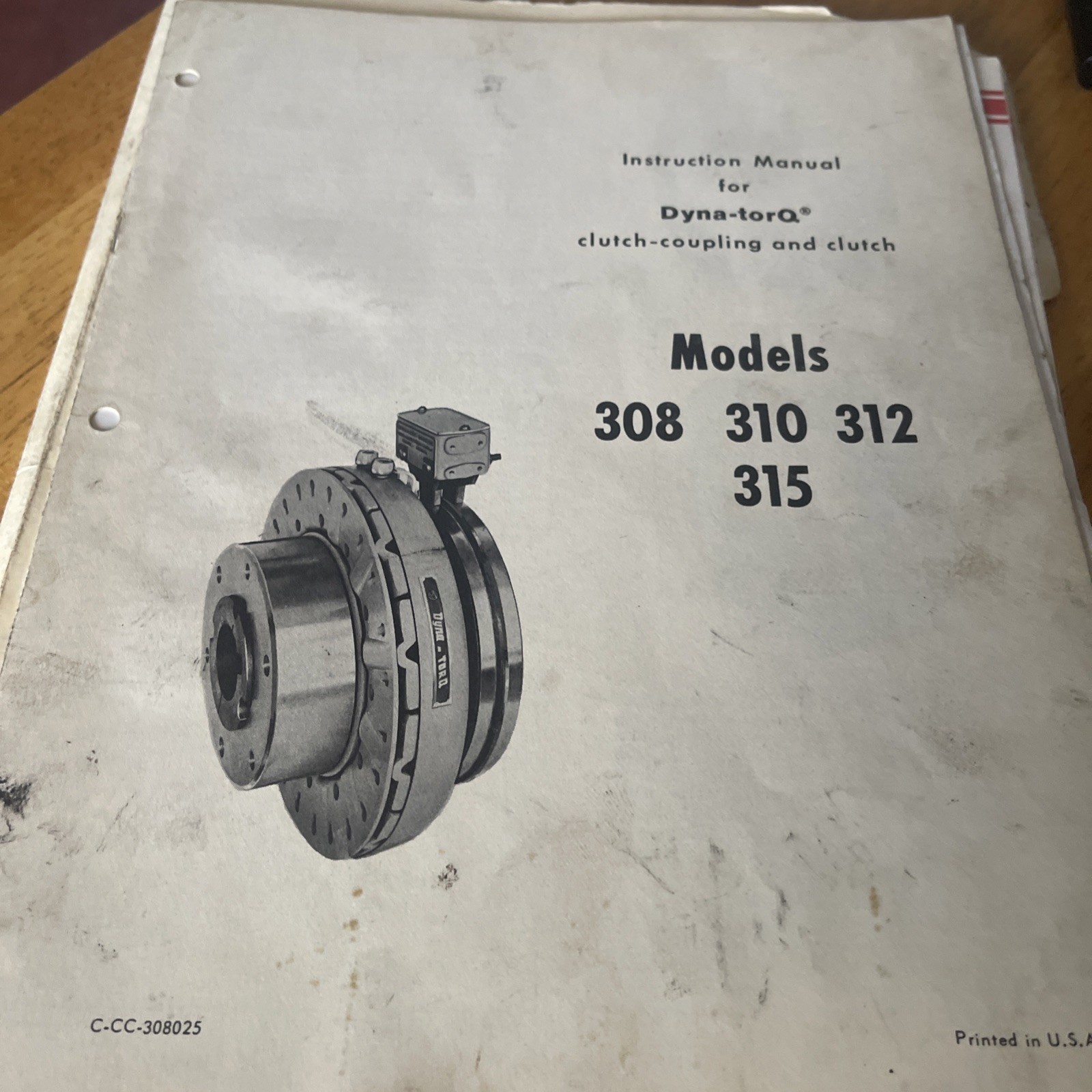 DYNA-torQ & clutch-coupling and clutch Instruction Manual Models 308 310 312 315