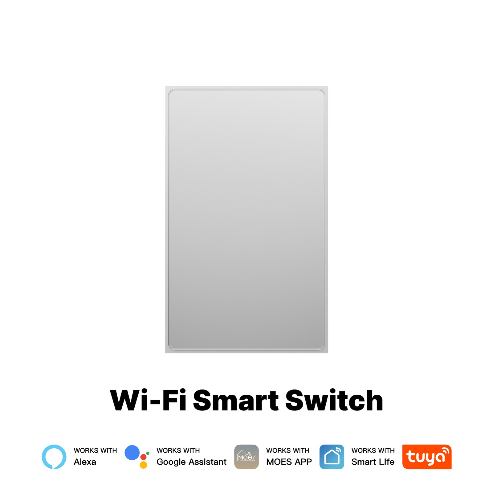 MOES WiFi Smart Light Switch Wall Full Touch Glass Alexa Google App Remote/Timer