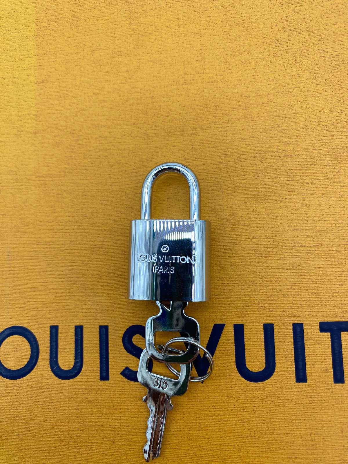 Louis Vuitton PadLock Silver Lock 2 Key Brass Number 315