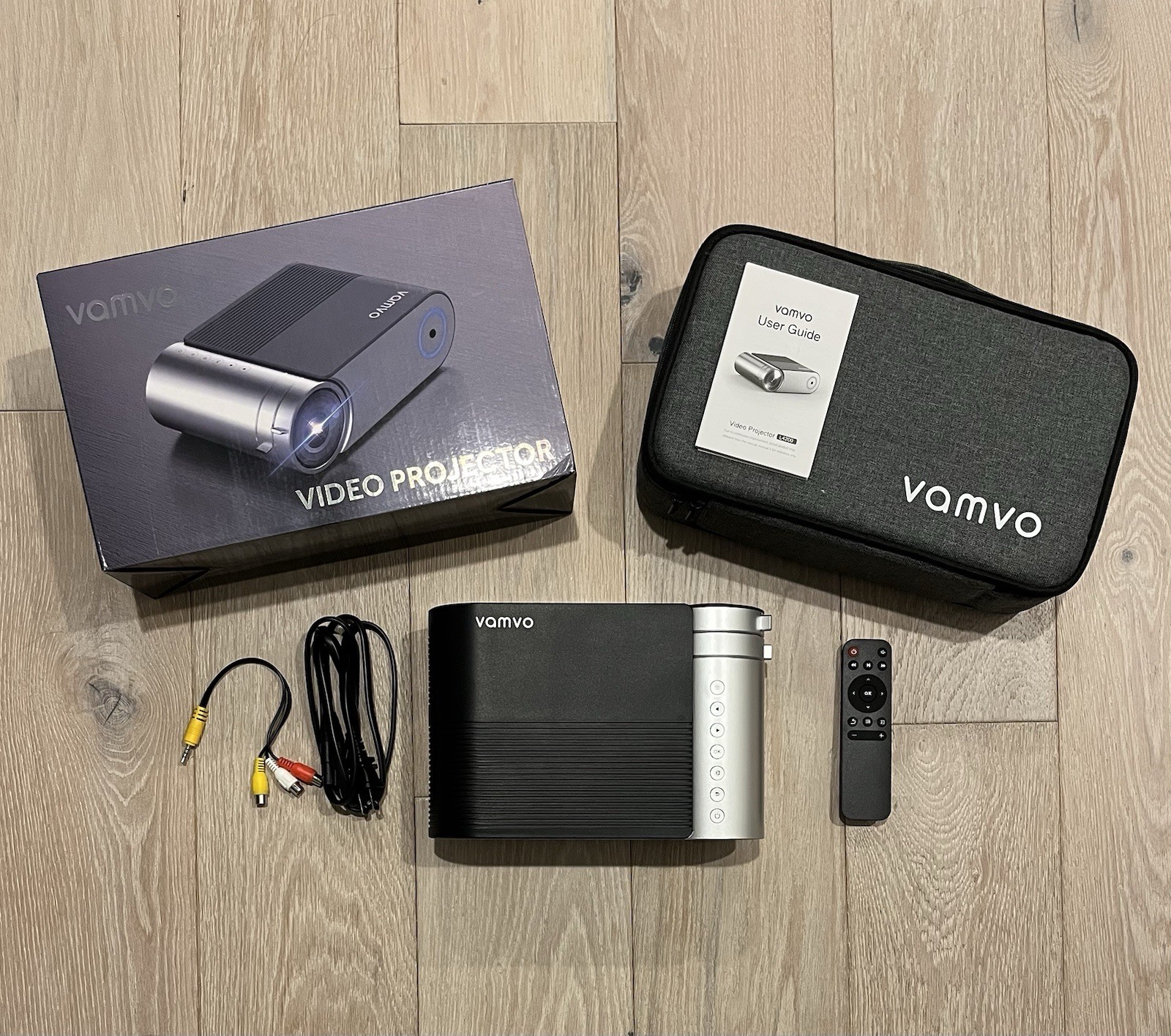 Vamvo (L4200) HD 1080P LED Portable Video Projector, Built-In Speakers, HDMI AV
