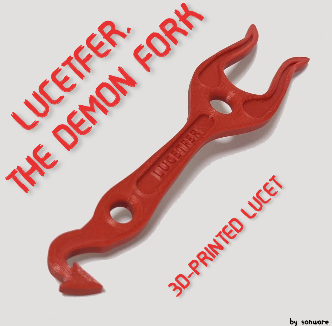 Lucetfer - The Demon Fork - 3D Printed Lucet | Craft the Darkest Cord Magic