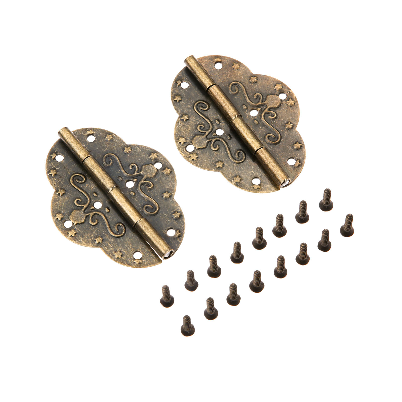 Oval Antique Bronze Furniture Door Hinge Wood Cupboard Jewelry Box Cabinet Hinge