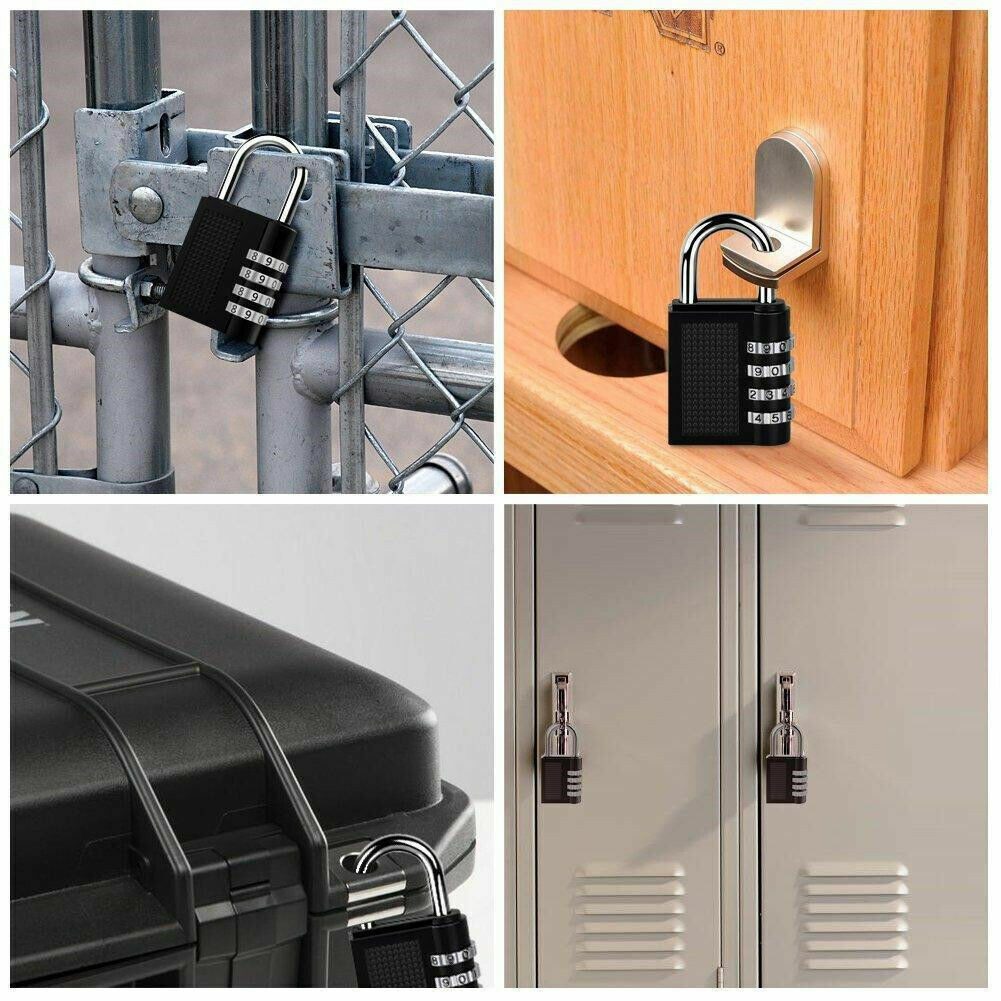 32PCS Combination Lock Resettable 4-Digit Anti Rust Weatherproof Padlock