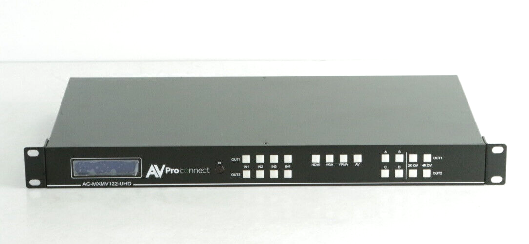 AVPro Edge AC-MXMV122-UHD Multi-format Seamless 4x2 Matrix w/ 4K Quad Split m412