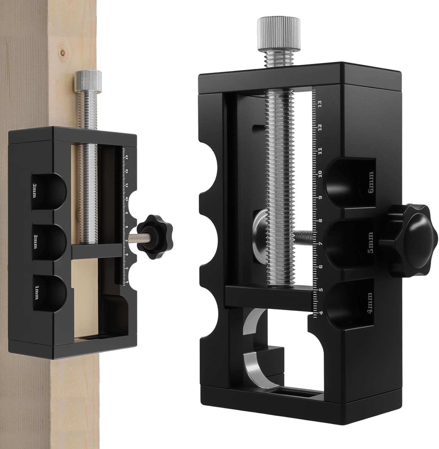 Door Hinge Mortise Jig, Aluminum Alloy Metric Router Template Kit | Adjustable H