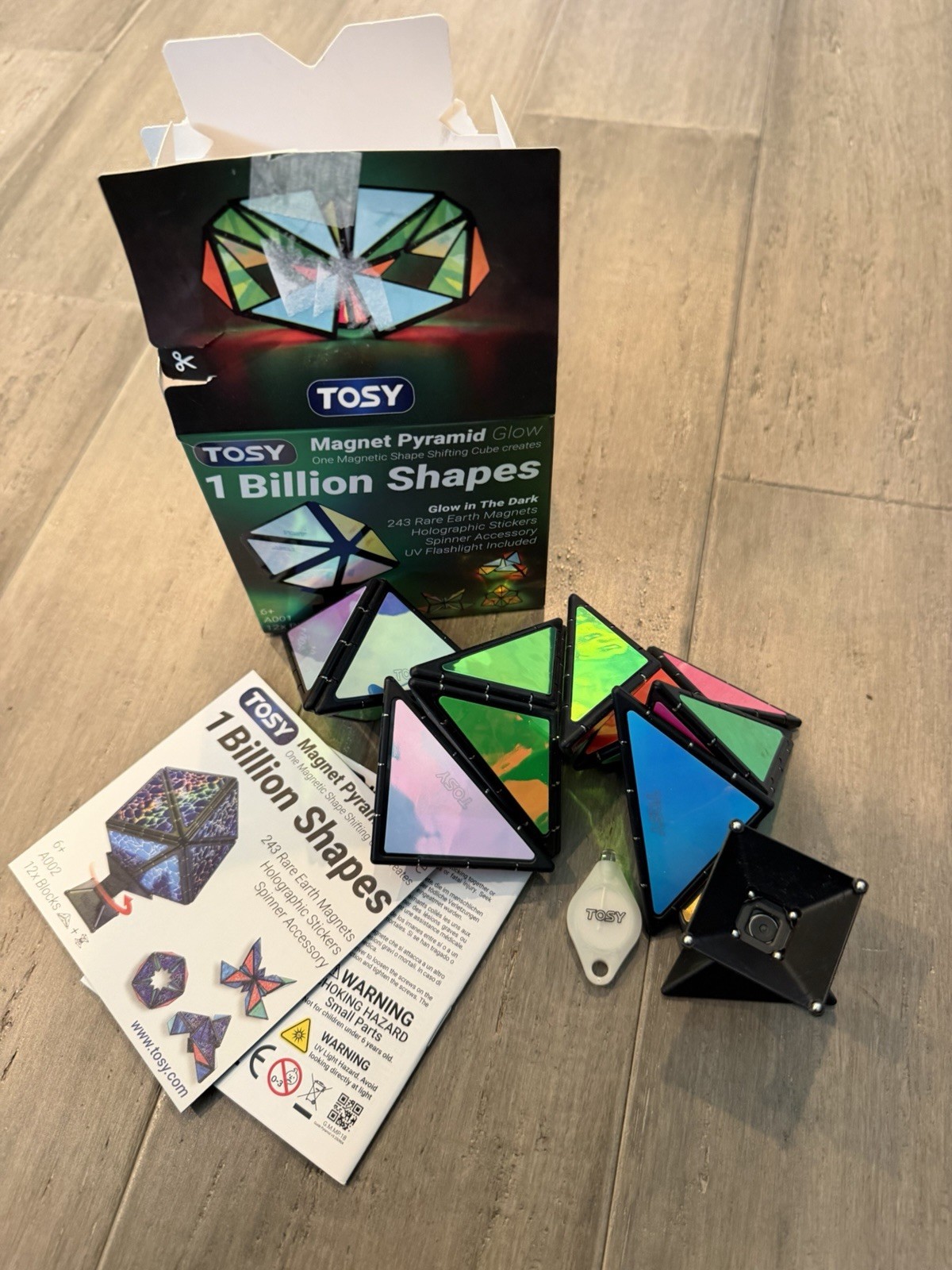 TOSY Magnet Pyramid Glow In The Dark Creative Toy