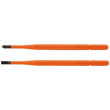 Klein Tools 13156, Screwdriver Blades, Insulated Single-End, 2-Pack