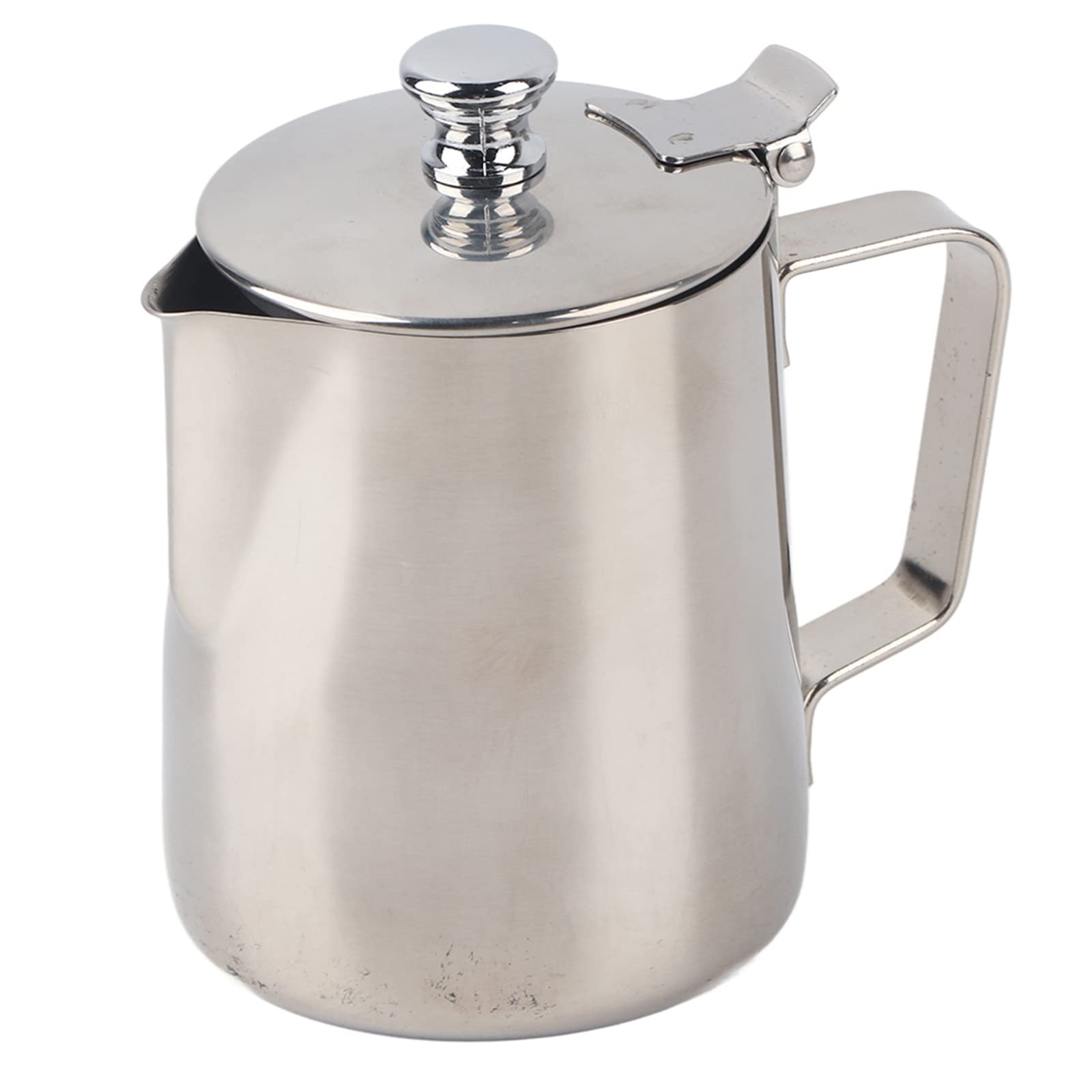 12oz Milk Frothing Pitcher Stainless Steel Coffee Latte Art Jug Mug Cup Lid Home