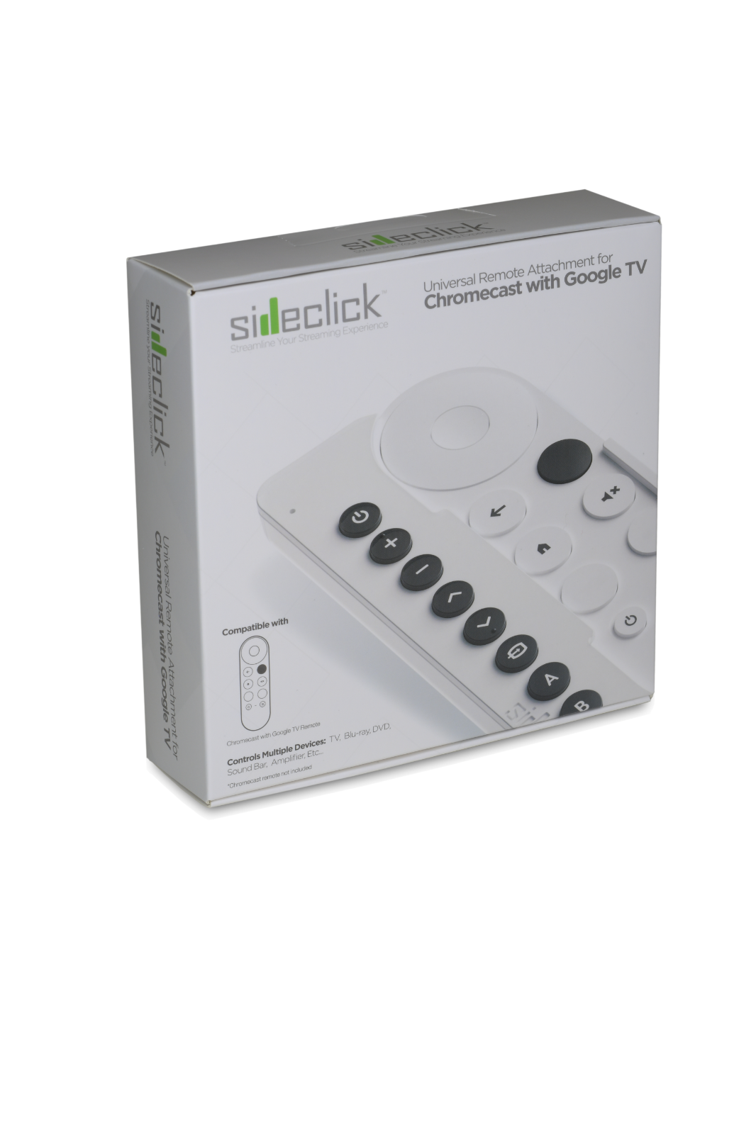 SIDECLICK Remote Control Attachment for CHROMECAST w/ GOOGLE TV