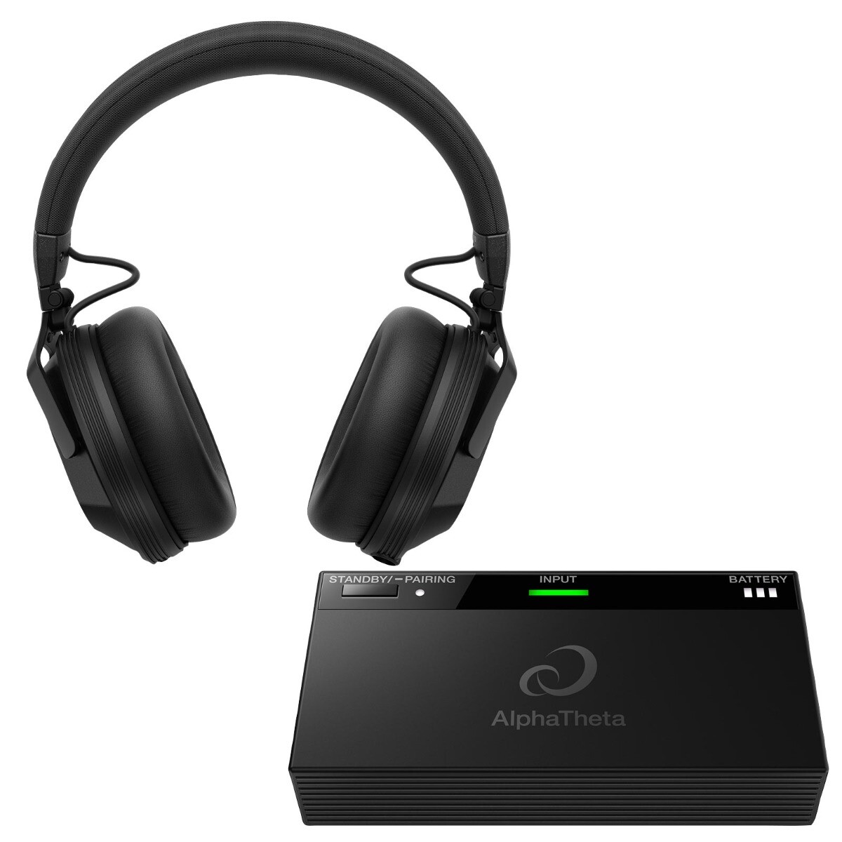 AlphaTheta HDJ-F10-TX Wireless Monitor DJ Headphones w Transmitter