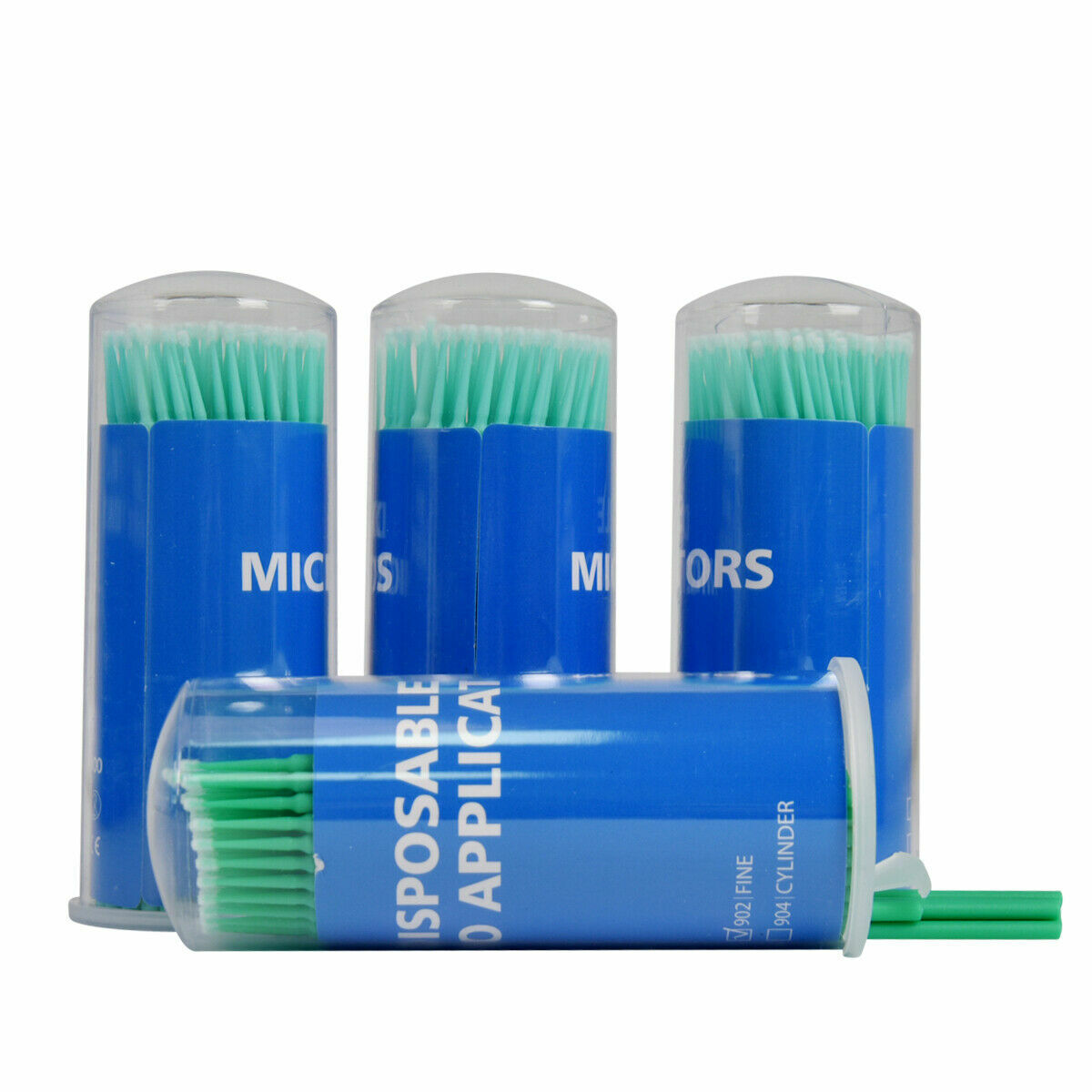 400PCS Dental Disposable Micro Applicator Brush Bendable 2.0mm Color Green