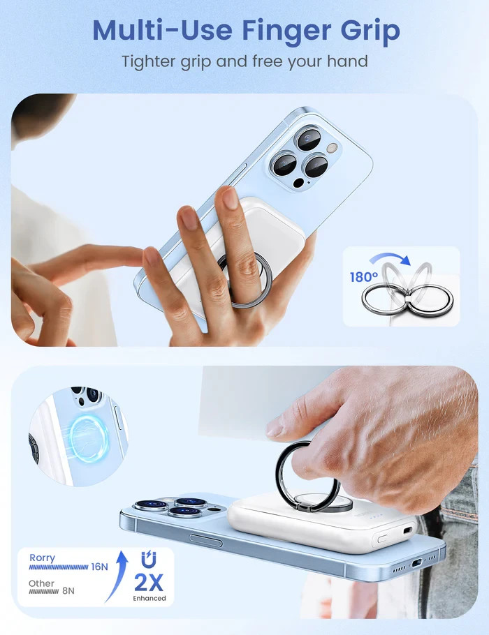 RORRY for Magsafe Portable Charger, [for iPhone & iWatch][Simultaneously Fast