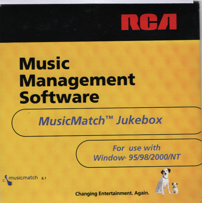 RCA MusicMatch Jukebox Software Installation CD-ROM Windows 95 98 2000 NT (2001)