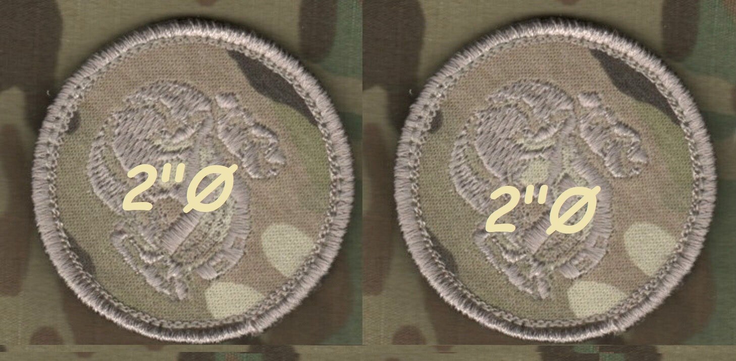 WAR on TERROR ARMED FORCES SANDBOX DEPLOYMENT vêlkrö CAMO 2"Ø 2-TAB: DEATH SKULL