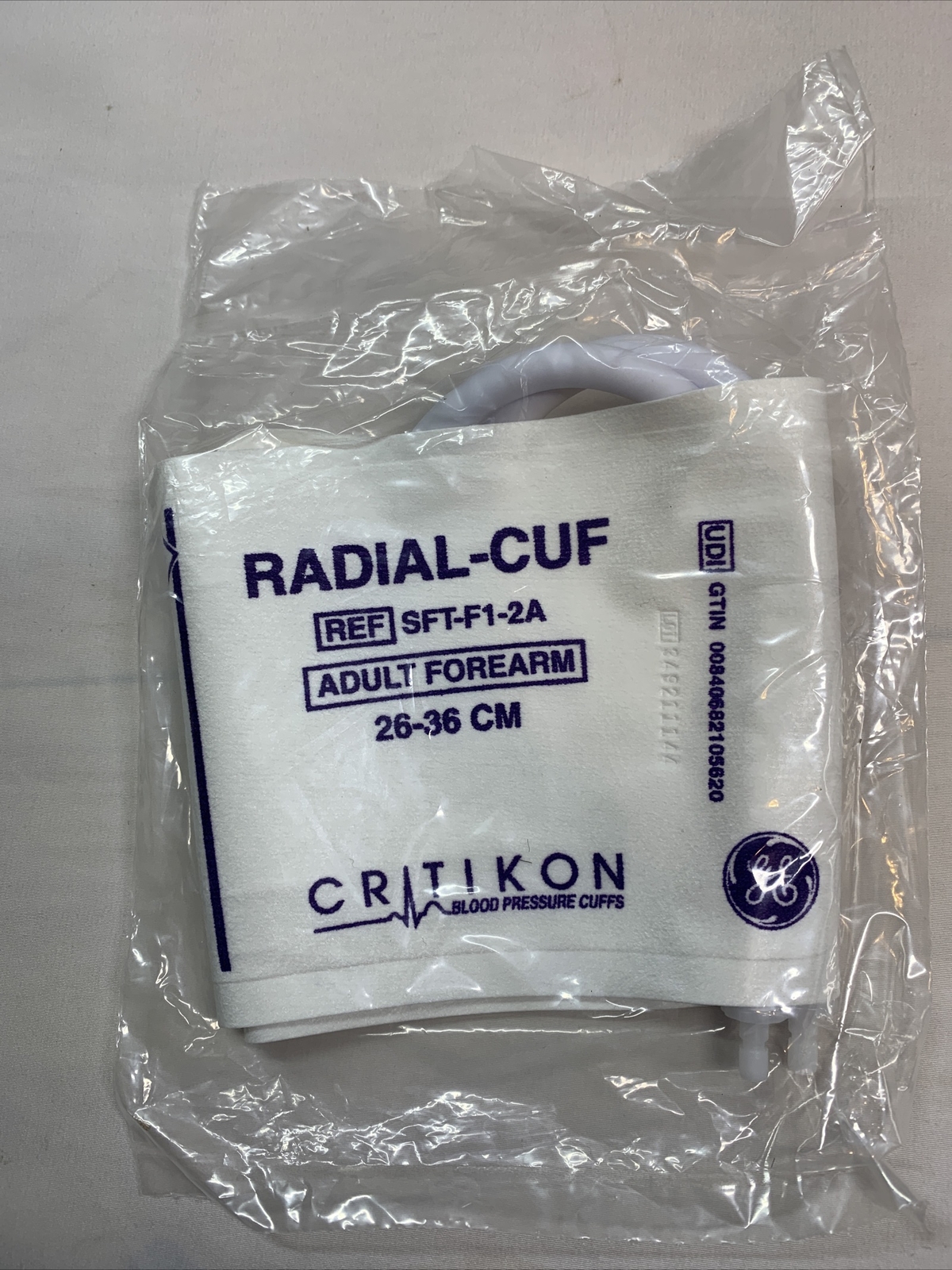 GE Critikon Blood Pressure Cuff Radial-Cuf SFT-F1-2A 26-36cm Adult Forearm New