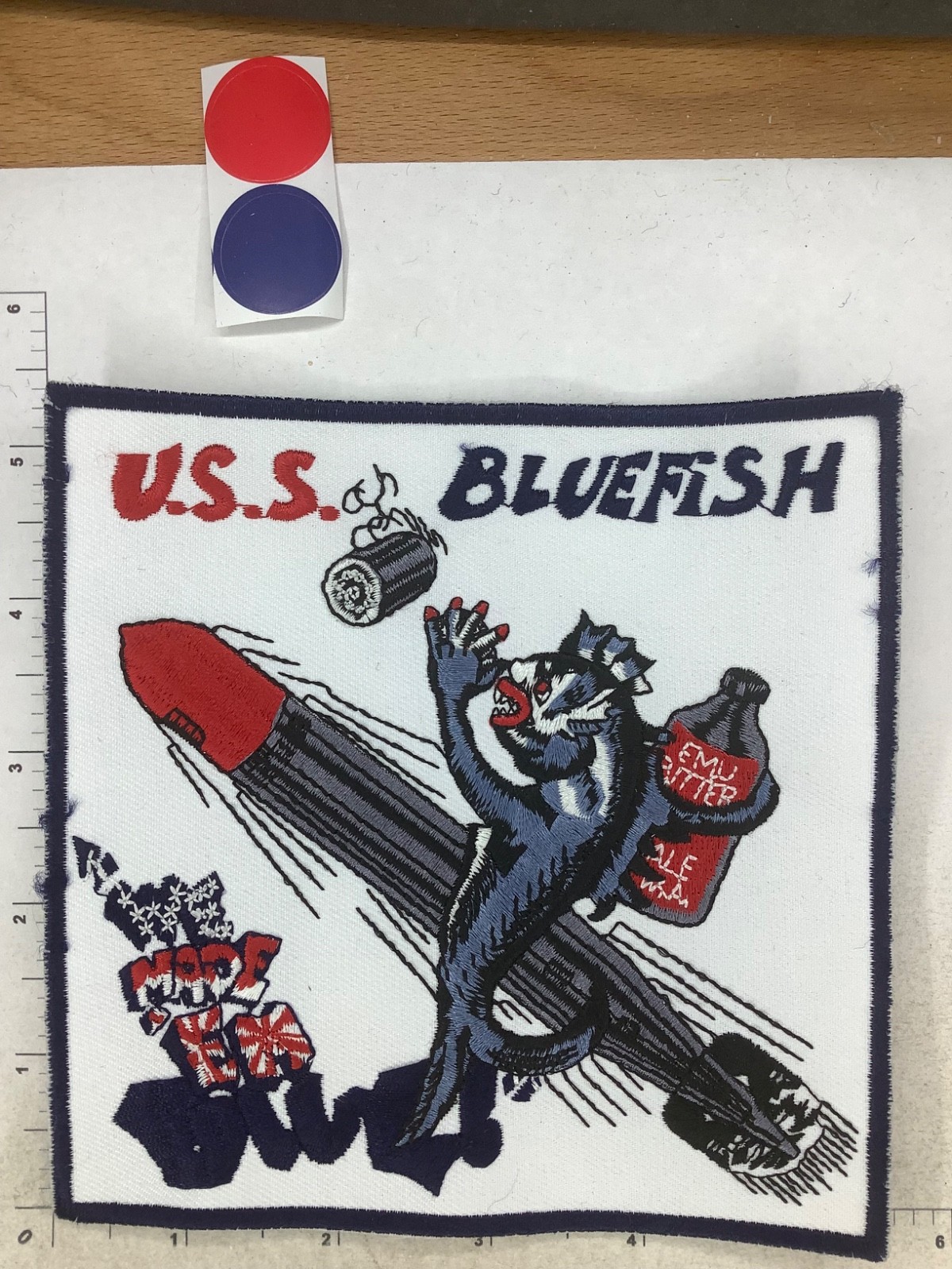 VINTAGE US NAVY USS BLUEFISH SUB PATCH