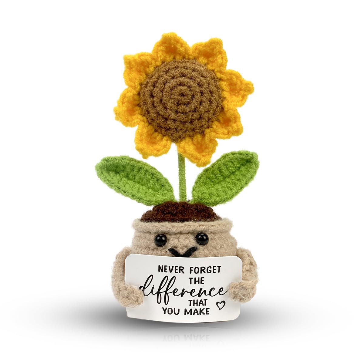 Mini Positive Crochet Sunflower Mothers Day for Mom, Cute Gifts for , Thank Y...