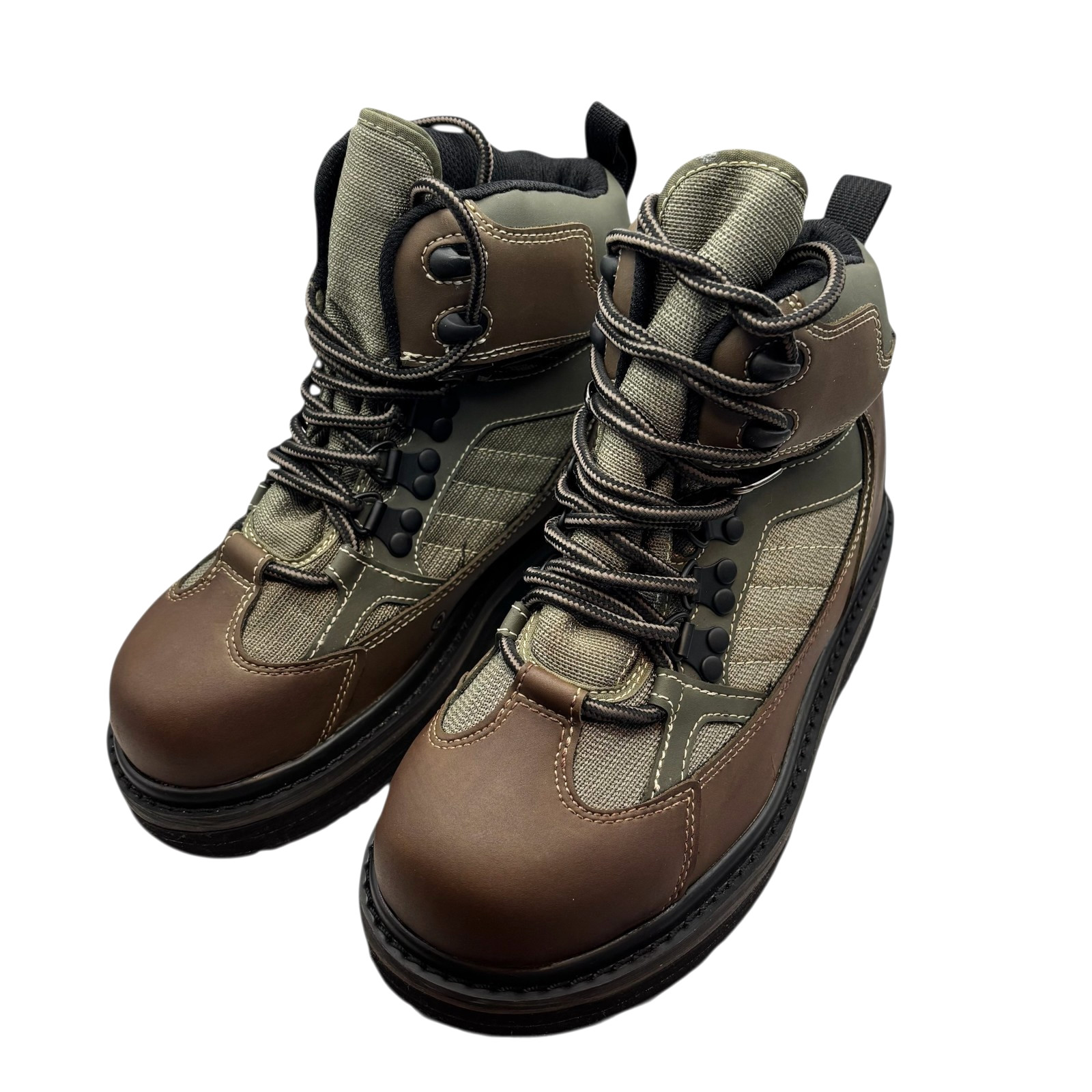 Allen Wading Fishing Hiking Boots Shoes Mens Size 5 Brown/Green Big Horn
