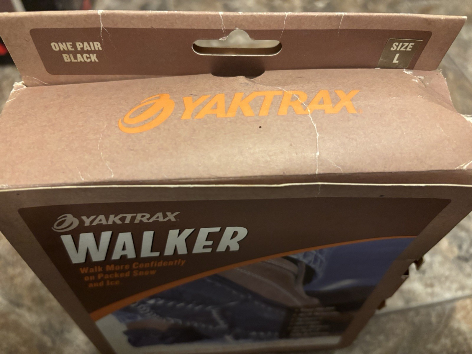 Yaktrax Walker Black Size Large Unisex New