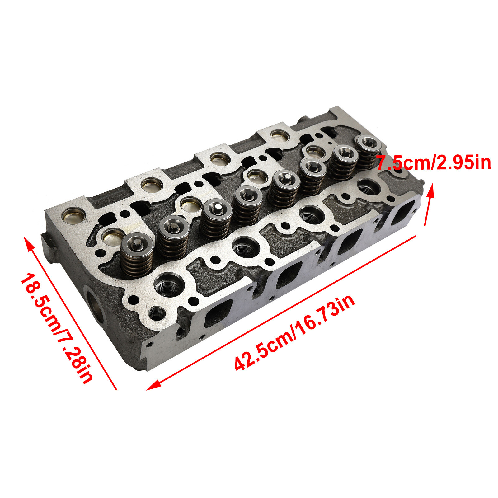 Complete Cylinder Head With Valve Spring & Gasket Kit For Kubota V1902 Engine E4