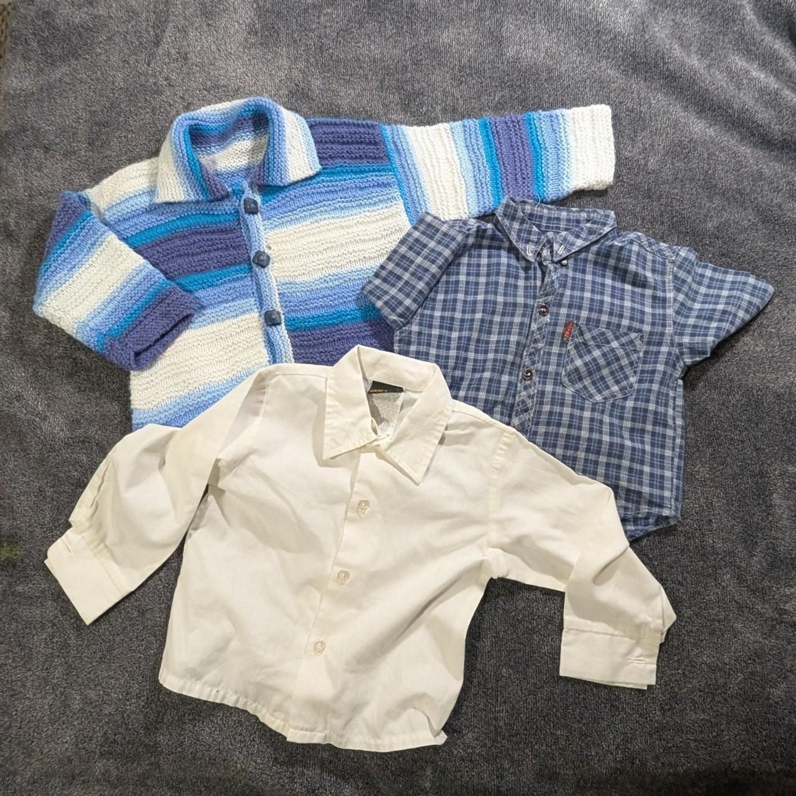 Bundle of 3 baby boy size 3T shirts tops handknit sweater