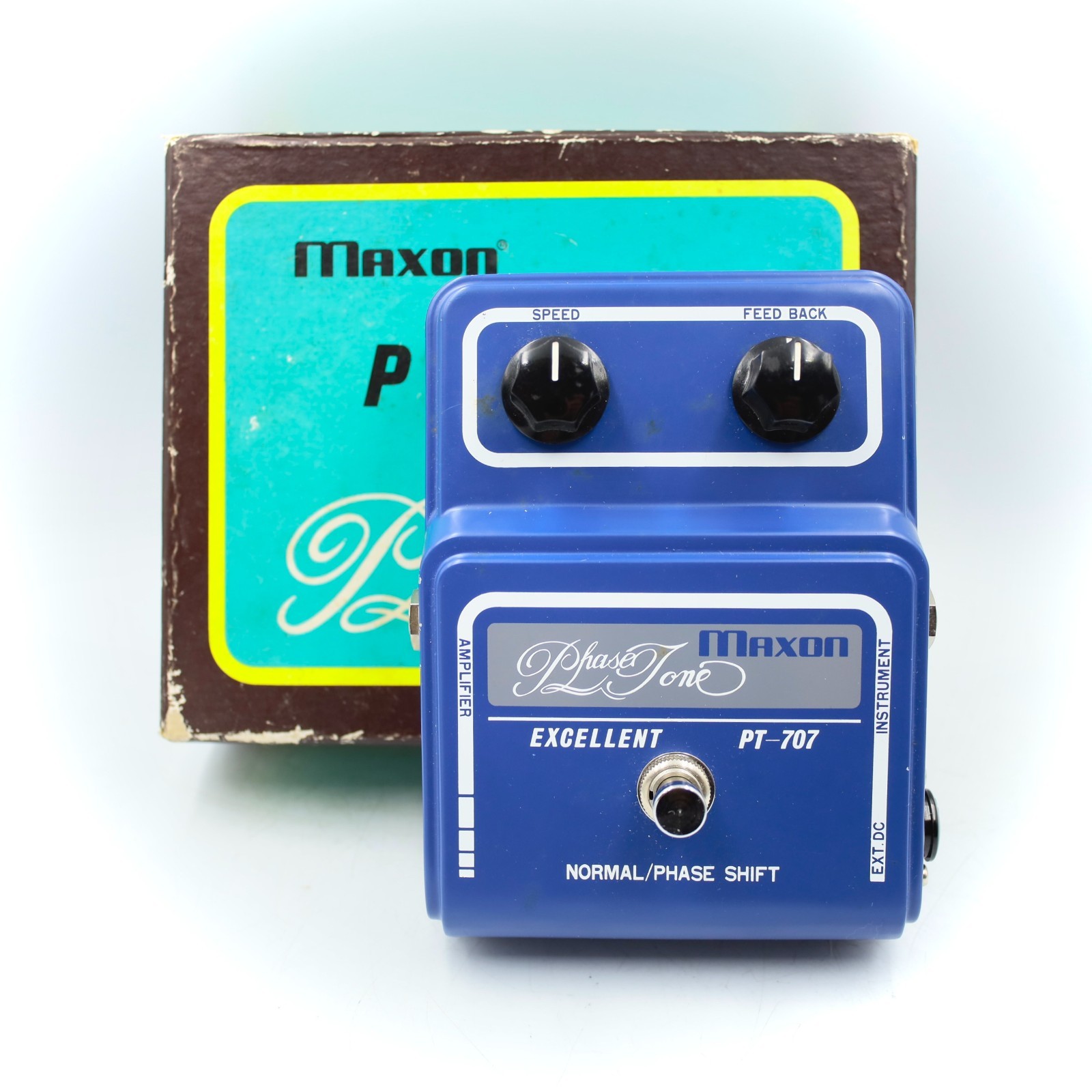 MAXON PT-707 Phase Tone With Original Box Vintage Phaser Guitar Effect Pedal