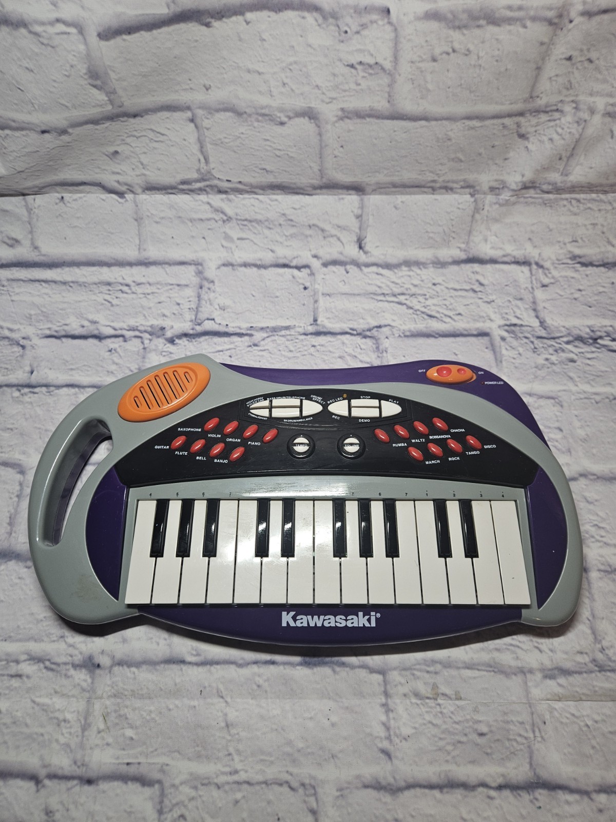 Kawasaki Musical Piano Keyboard w/ 25 Keys - 2002 DSI Toys-Purple-Tested & WORKS