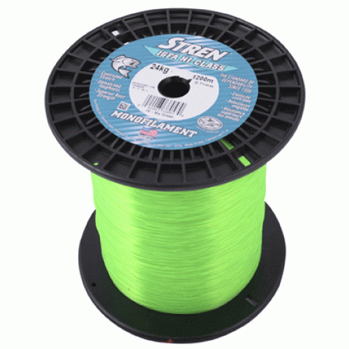 Stren IGFA HiVis GREEN 1200m Monofilament Line Bulk Spool 60k 130Lb 1.18m