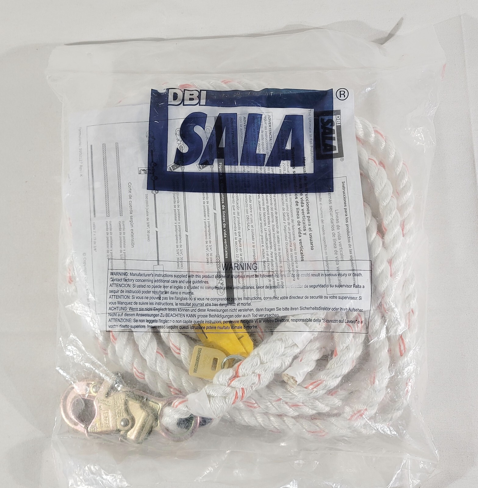 New DBI SALA Fall Protection Safety Equipment 30' Line Kit Tree Climbing Heavy