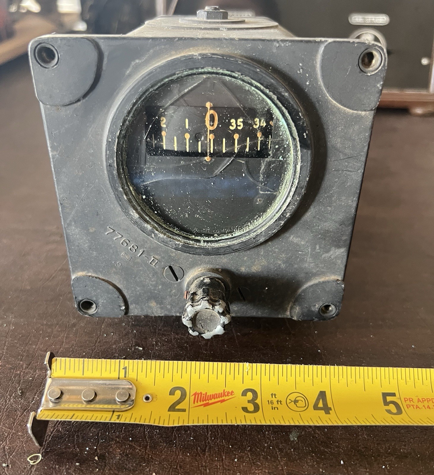 Vintage Directional Gyro Indicator AN-5735-1 Aircraft Gauge - Electric Auto-Lite