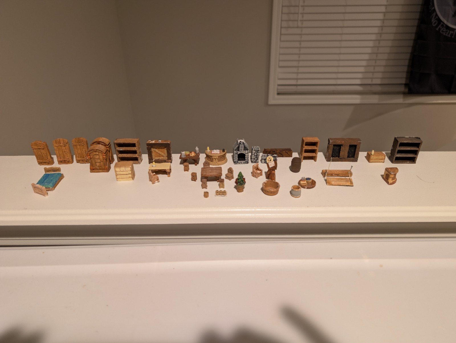Scenery & Terrain - Misc Custom Built Furniture, Shelves, Doors, Fireplace Lot!