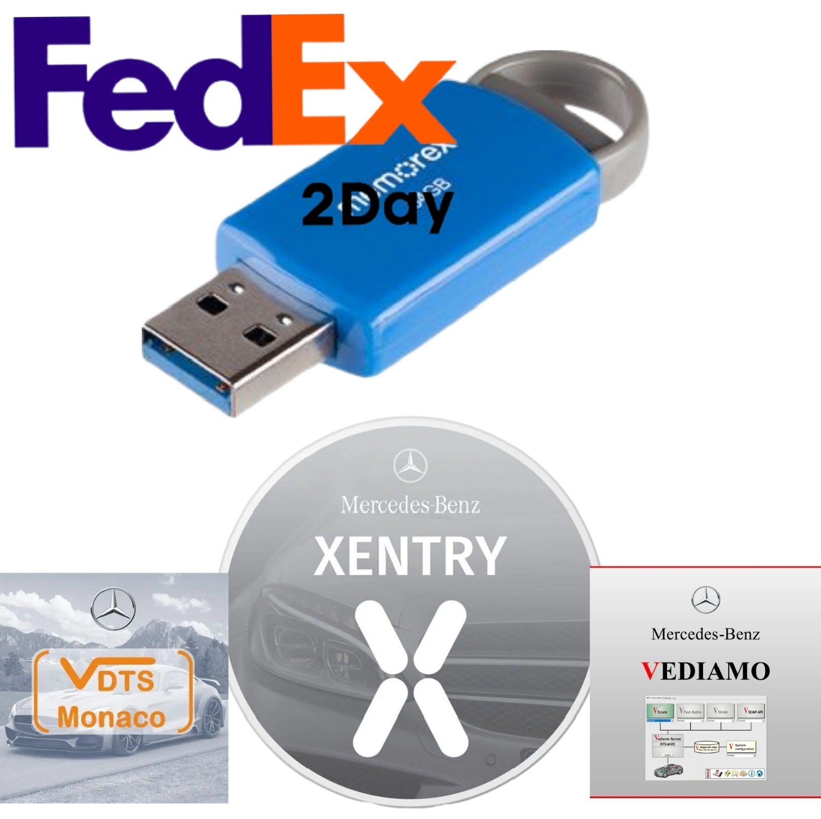 FAST SHIPPING Mercedes-Benz Xentry Diagnostic and Programming Software Tool Kit