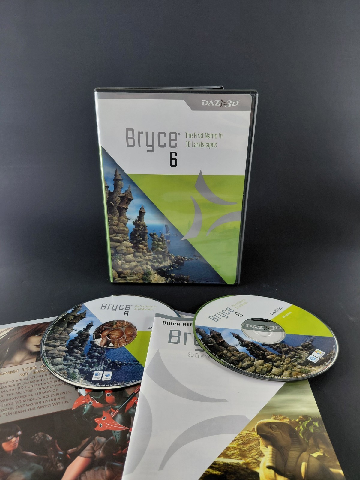 Bryce 6 Software 3D Graphics w/ Serial - Vintage Mac & Windows CD-Rom - DAZ 3D
