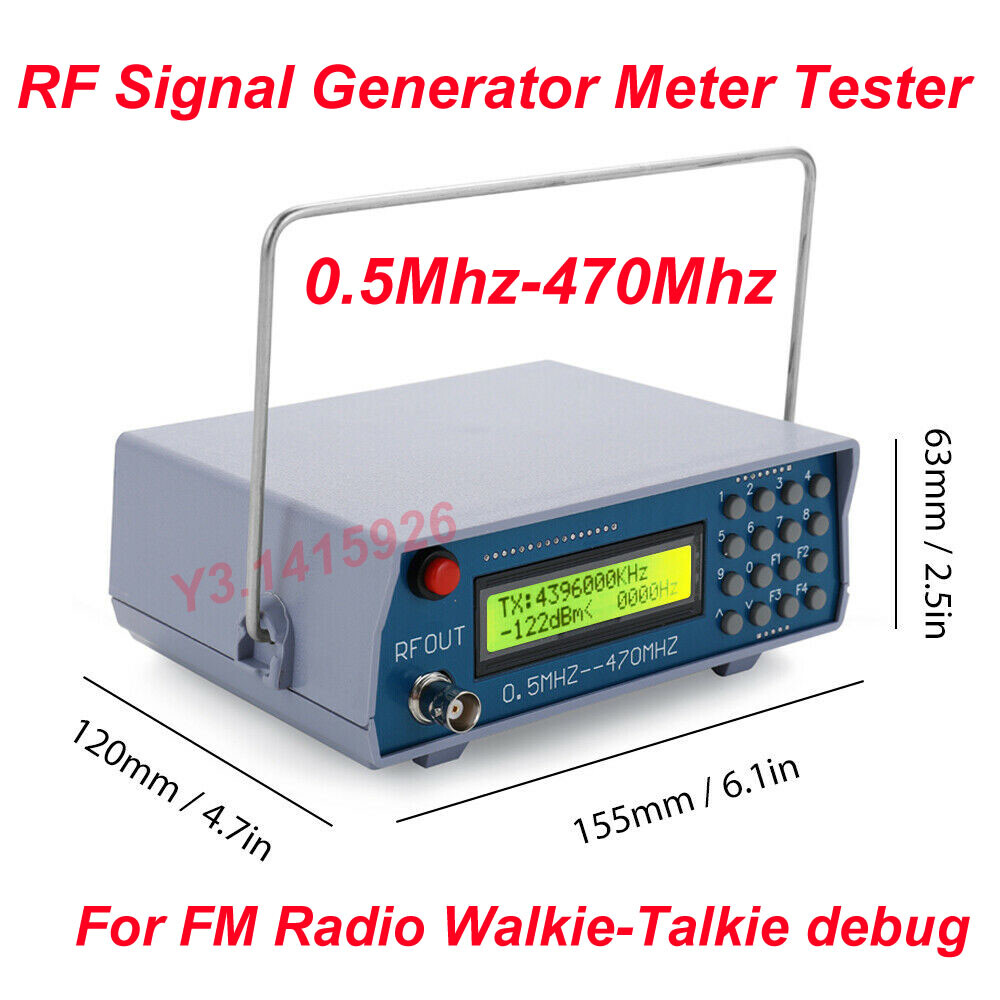 0.5Mhz-470Mhz RF Signal Generator Meter Tester For FM Radio Walkie-Talkie debug