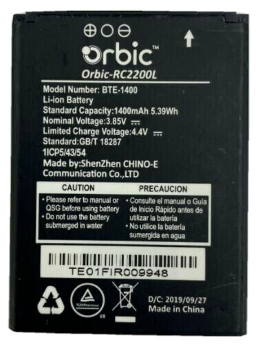 Verizon Wireless Orbic Journey V RC2200L Battery