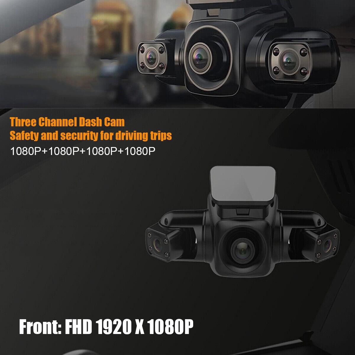 WiFi360° Dash Cam Recorder 4 Channel 1080P Car Camera DVR Vehicle Video G-Sensor