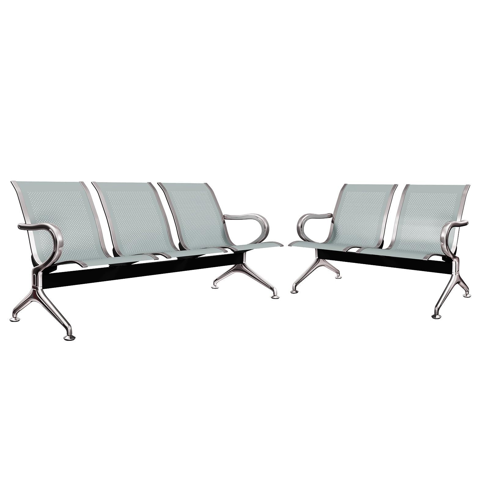 5 Seater Waiting Room Bench Airport Chair Office Chair Salon Reception Guest