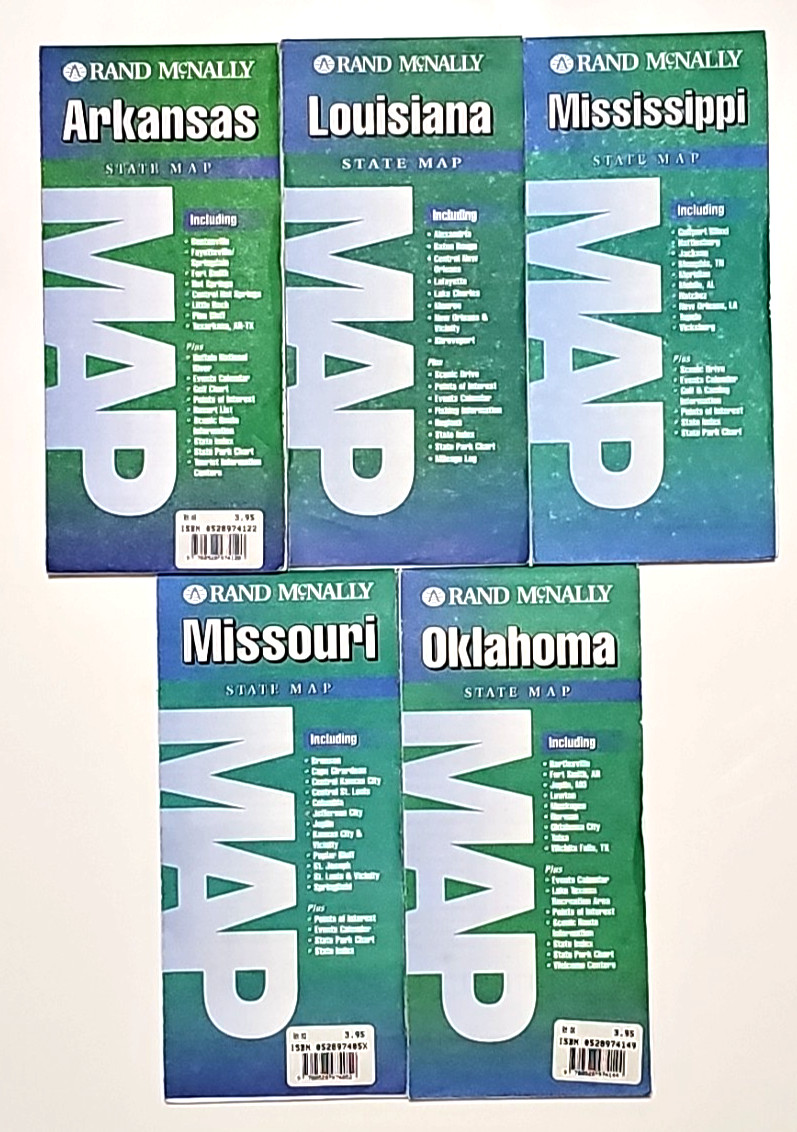 5 Rand McNally 2000's State Maps