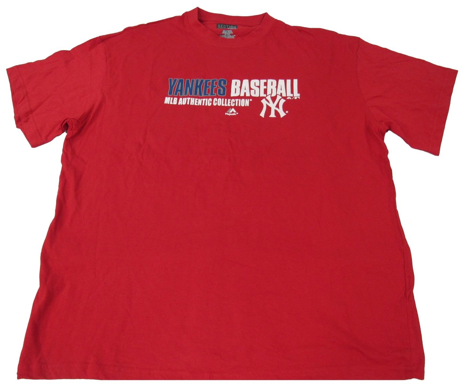 New York Yankees Mens Big & Tall Sizes 2XL-3XL-4XL-6XL Majestic Red Shirt