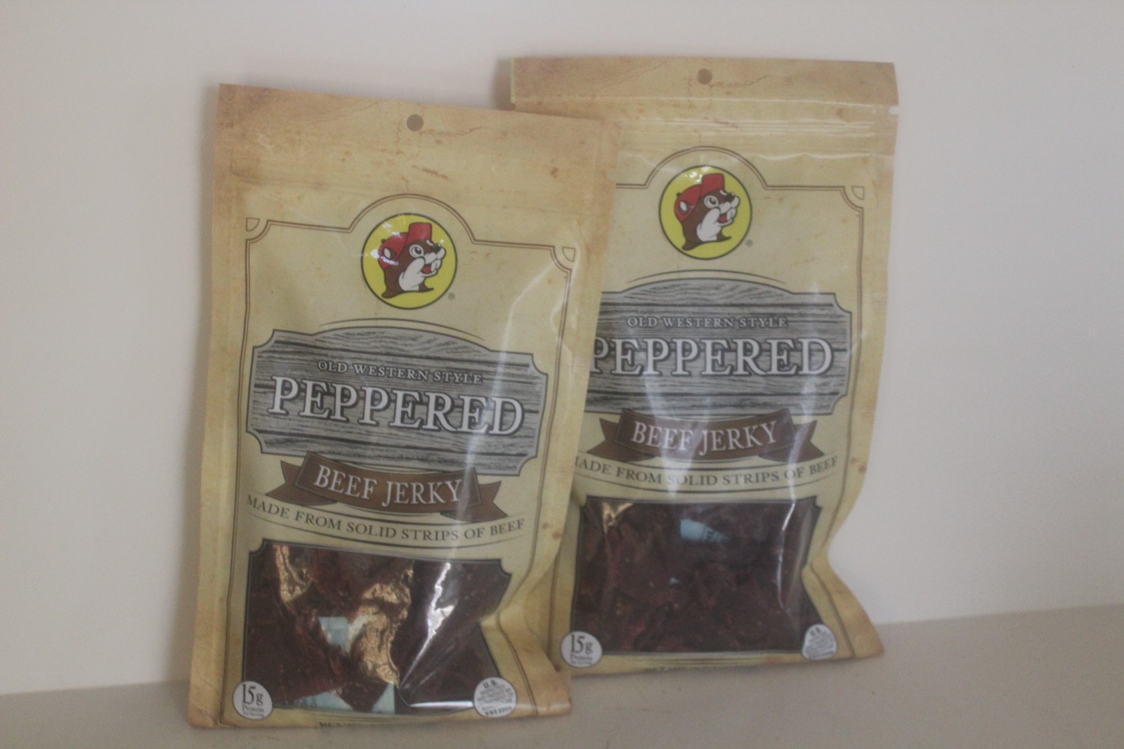 Buc-ee's Peppered Beef Jerky Lot of 2, 4 oz Each