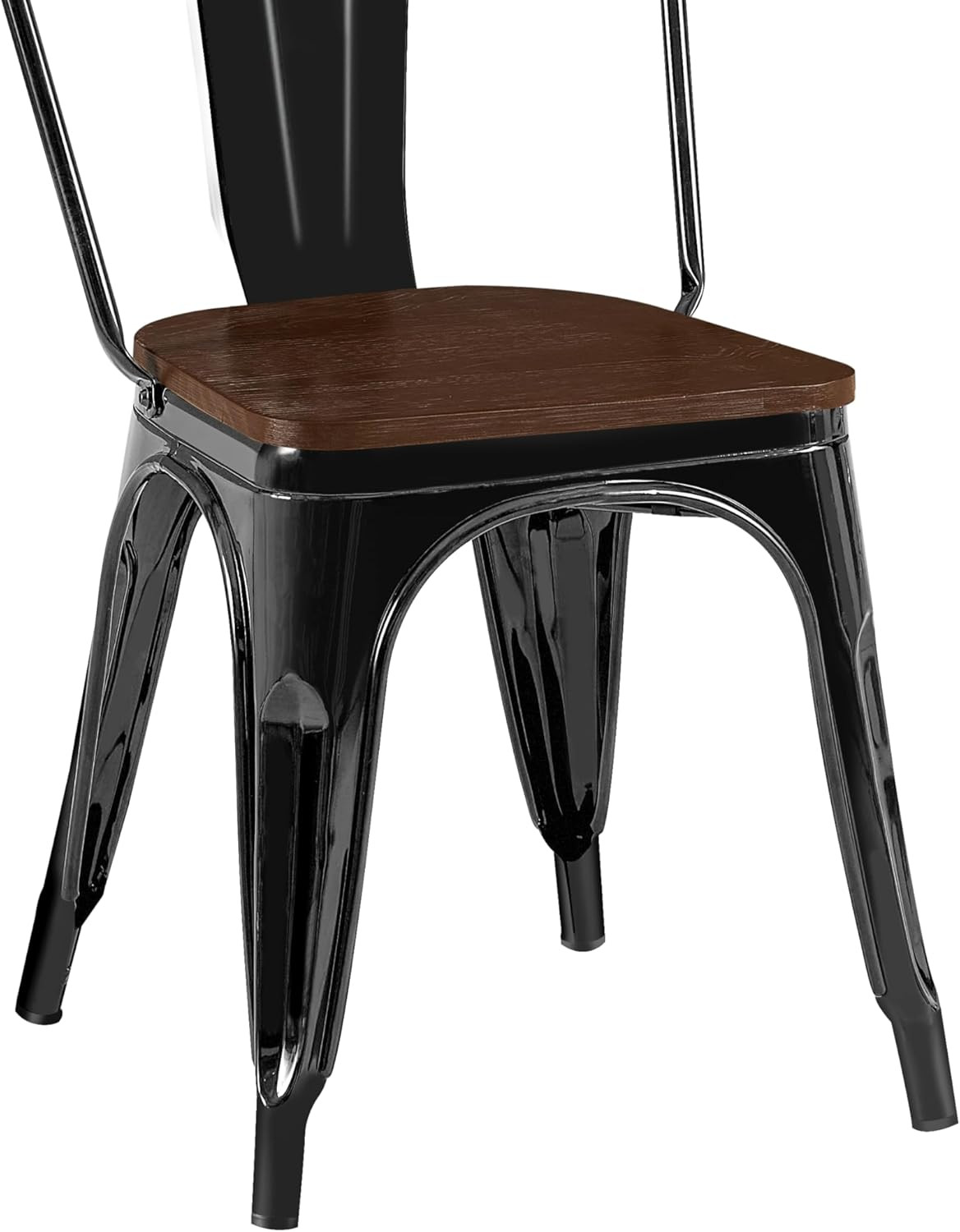 Stackable Metal Dining Chairs Set of 2 for Indoor and Outdoor Use, Durable Stack