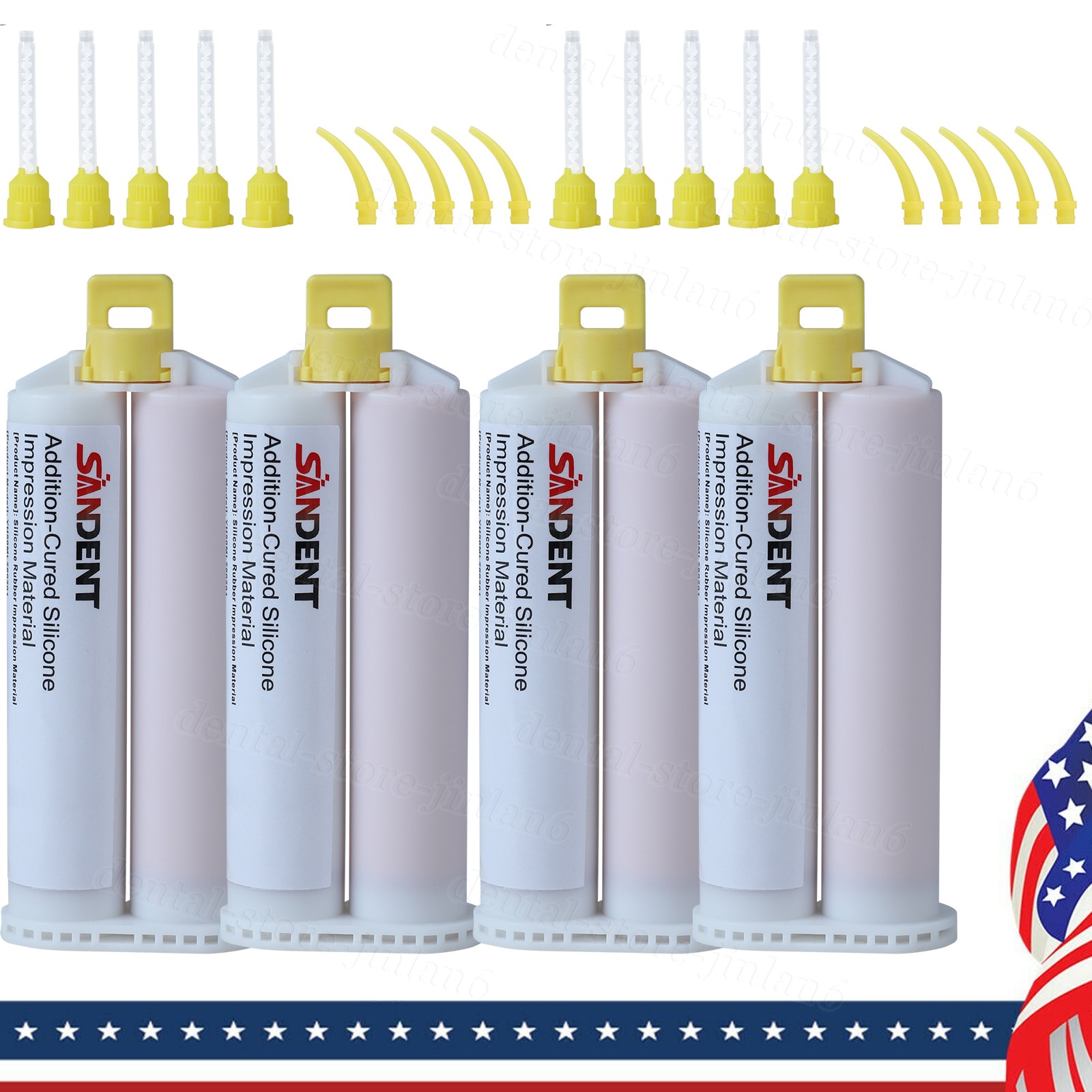 VPS Impression Material, Light Body, Fast Set, 4 x 50 ml Cartridges